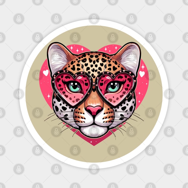 Leopard Sunglasses Magnet by JessArty
